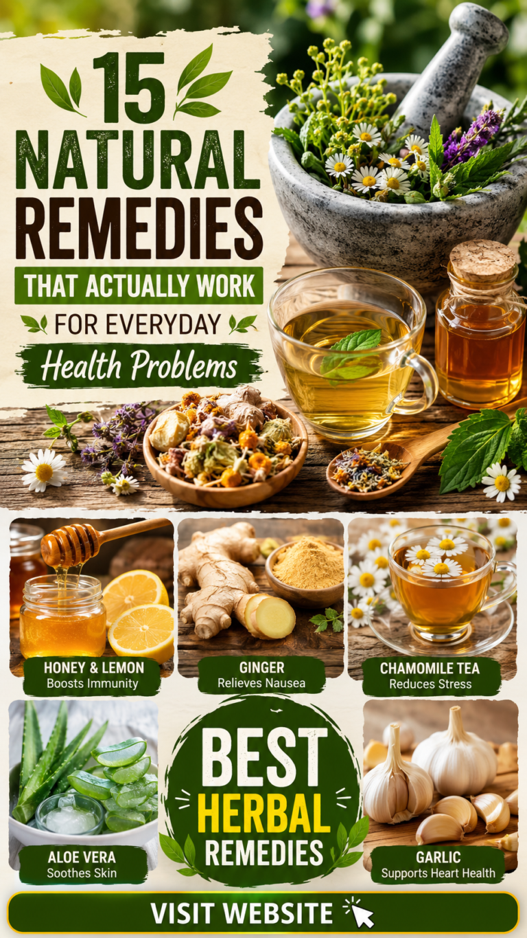 15 Natural Remedies That Actually Work for Everyday Health Problems