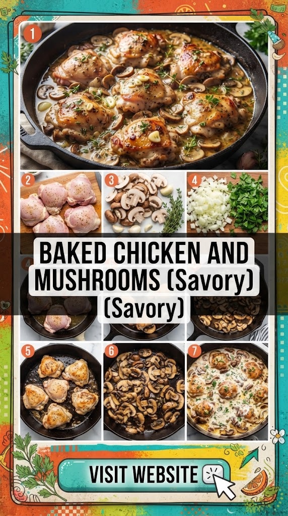 Baked Chicken and Mushrooms (Savory)