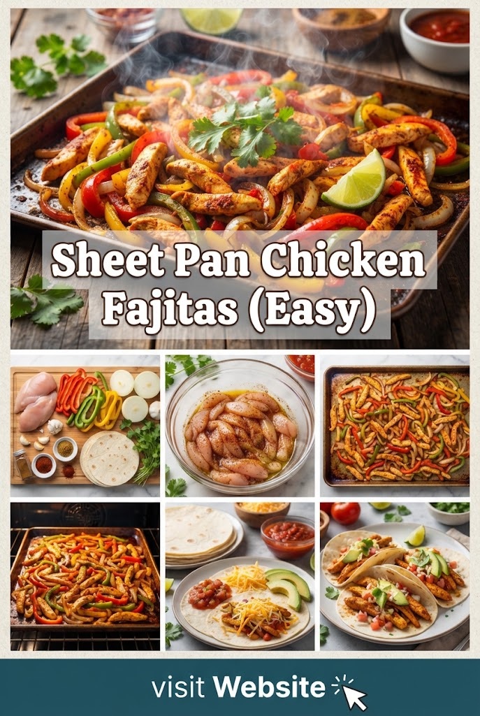 Sheet Pan Chicken Fajitas (Easy)