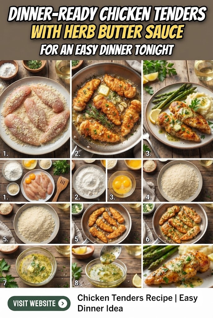 Dinner-Ready Chicken Tenders with Herb Butter Sauce – For an Easy Dinner Tonight