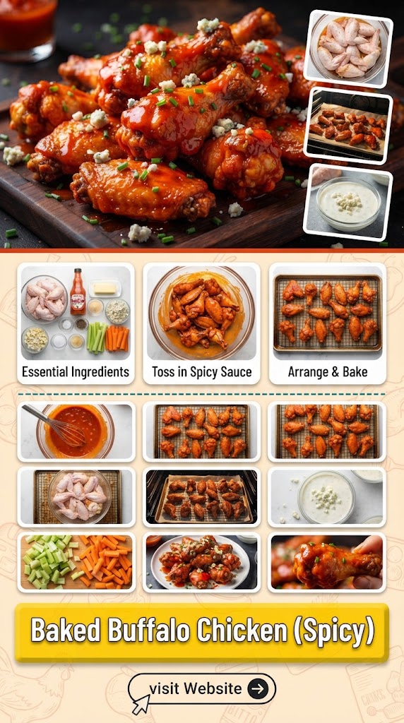Baked Buffalo Chicken (Spicy)