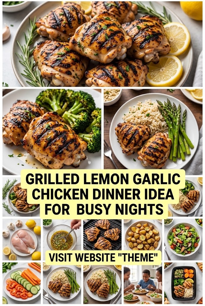 Grilled Lemon Garlic Chicken Dinner Idea for Busy Nights
